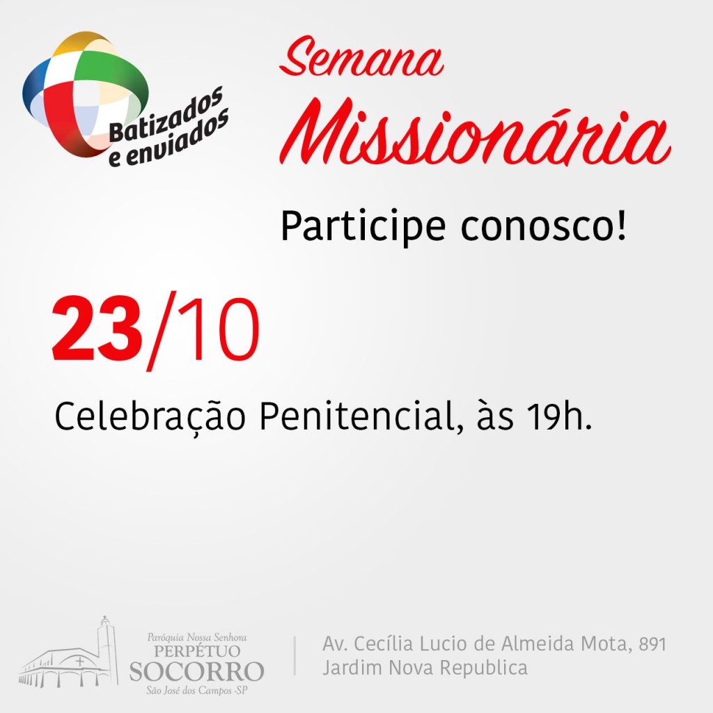 Semana Missionária - Celebração Penitencial dia 23 10.