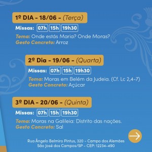 Novena da Padroeira 2024 - dias 1,2,3